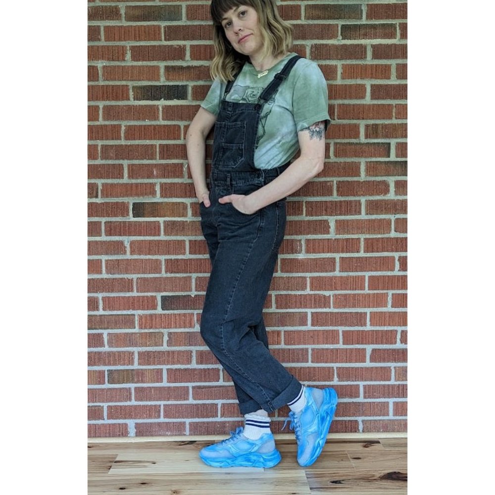 🎉LAST CHANCE🎉 FREE PEOPLE Let's Wander Washed Sneakers / Boardwalk Blue - Picture 8 of 16